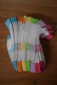 *12x Pairs of Trim Fit Seamless Toe Cotton Socks Size: 3-6