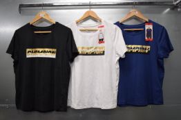 *3x Champion Emblem T-Shirts Size: M