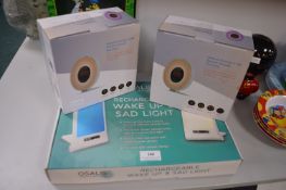 2x Wake Up FM Radio Light, and 1x SAD Light