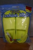 32 Degrees Cool Youth Cushion Slides in Yellow Size: Child’s 12-13