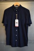 *Taylor Vintage Navy Front Button Polo Shirt Size: M