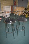 Pair of Chrome Barstools