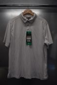 *Kirkland White Patterned Golf Polo Size: XL