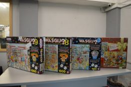 4x Jigsaw Puzzles Including Wasgij