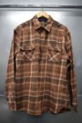 *Jachs Tan Checkered Shirt Size: L