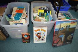3x Storage Boxes of Assorted Books