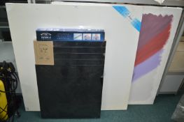 2x Canvases, Windsor & Newton Easel, and an Ikea Flatpack Table