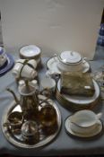 Boots Hannover Green Tableware plus EPNS Coffee Set etc.