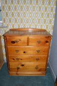 Solid Pine Two Over Three Chest of Drawers (matching previous lot)