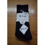 *3x Pairs of Pringle Black Cushion Sports Socks Size: 7-11