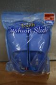 32 Degrees Cool Youth Cushion Slides in Blue Size: Child’s 12-13