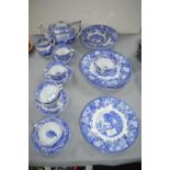 Blue & White Pottery Including Woods Ware and Spode Italian Pattern Items 20+pcs