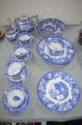 Blue & White Pottery Including Woods Ware and Spode Italian Pattern Items 20+pcs