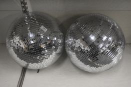 *2x Large Mirrored Disco Balls (some mirror bits may be missing)