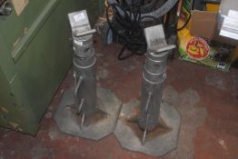 *Pair of Galvanised Steel Cable Drum Stands