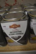 4x 1L Tins of Liberon Decorative Floor Varnish Melting Metallic