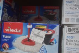 *3x Vileda Turbo Smart Spin Mop Buckets