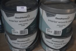 *4x 2.5L of GoodHome Interior Wood & Metal Paint Mixing Base B