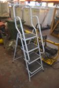 Four Tread Tubular Framed Step Ladder