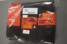 9x Pairs of Thermal Socks Size: 6-11