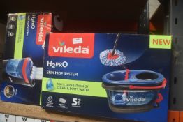 *2x Vileda H2PRO Spin Mop Systems
