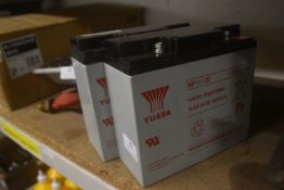 *2x Yuasa NP17-12I 12v 1.7Ah Lead Acid Batteries