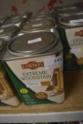 3x 1L Tins of Liberon Extreme Wood Stain Medium Oak