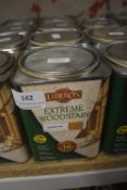 4x 1L Tins of Liberon Extreme Wood Stain Medium Oak
