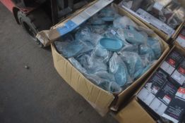 *Box of Blue Plastic Soap Dishes