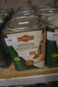 4x 1L Tins of Liberon Extreme Wood Stain Medium Oak