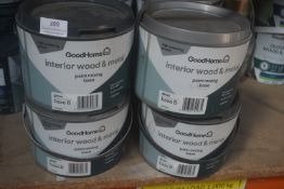*4x 2.5L of GoodHome Interior Wood & Metal Paint Mixing Base B
