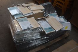 *Pallet Containing Pine Floating Shelf, Terrazzo Stenilcs, etc.