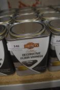 4x 1L Tins of Liberon Decorative Floor Varnish Melting Metallic