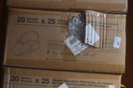 *2x Boxes of 20x 25pk of FFP2 Face Masks