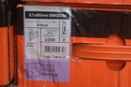*1x Box of 2200x Paslode 90mm Ring Nails