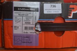 *1x Box of 2200x Paslode 90mm Ring Nails