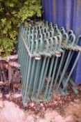 *Green Painted Galvanised Fence Sections