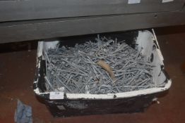 Tub Containing a Large Quantity of Galvanised Nails