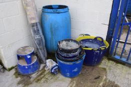*Kick Stool, (new) Plastic Bollard, and a Quantity of Assorted Buckets etc.
