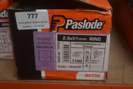 *1x Box of 1100x Paslode 51mm Ring D-Head Nails