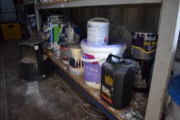 *Contents of Shelf to Include Assorted Paints: Hammerite Smooth Black, and Gtech Smart Mix Extra