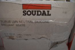 *Box of 24x 300ml of Soudal Silirub Neutral Silicone Brilliant White BBD: 12/26