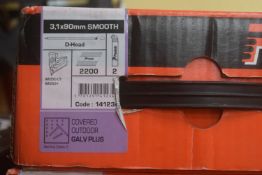 *1x Box of 2200x Paslode 90mm Ring Nails