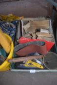 *Box of Assorted Paint Brushes, Bolts, Washers, etc.