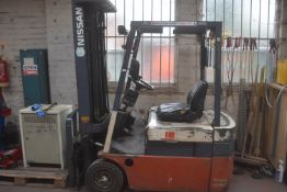 *Nissan N01L8U 1.5-ton Forklift with Tebetron Battery Charger