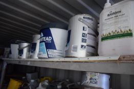 *Contents of Shelf to Include Assorted Paints: Dulux Trad Vinyl Matt, and Armstead Trade Magnolia