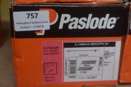 *1x Box of 1100x Paslode 90mm Smooth 34° D-Head Nails