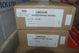 2x Boxes of 6x Liberon Wood Stopping Neutral 125ml