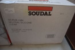 *Box of 24x 300ml of Soudal Silirub Neutral Silicone Clear BBD: 02/27