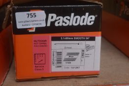 *1x Box of 1100x Paslode 90mm Smooth 34° D-Head Nails